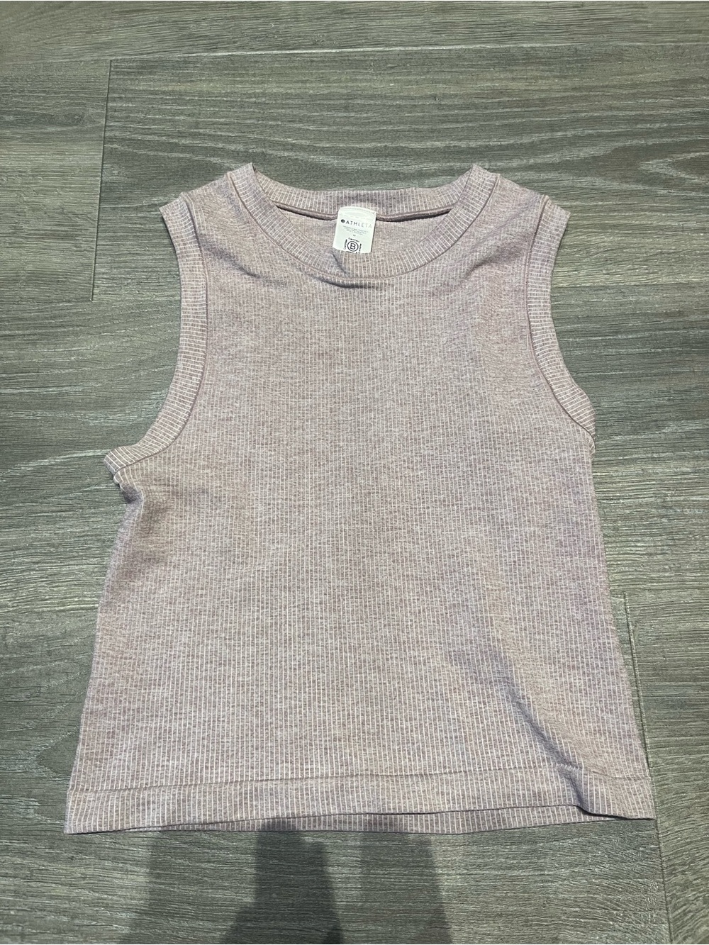 Athleta Ribbed Sleeveless Tank Top Women’s Medium Pink Heather Athletic Stretch